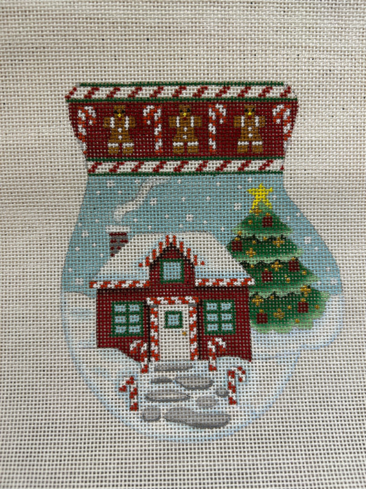 Candy Cane House MItten
