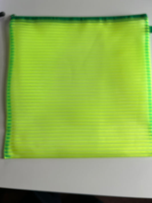 Lime Green 15x15 Mesh Zipper Project Bag