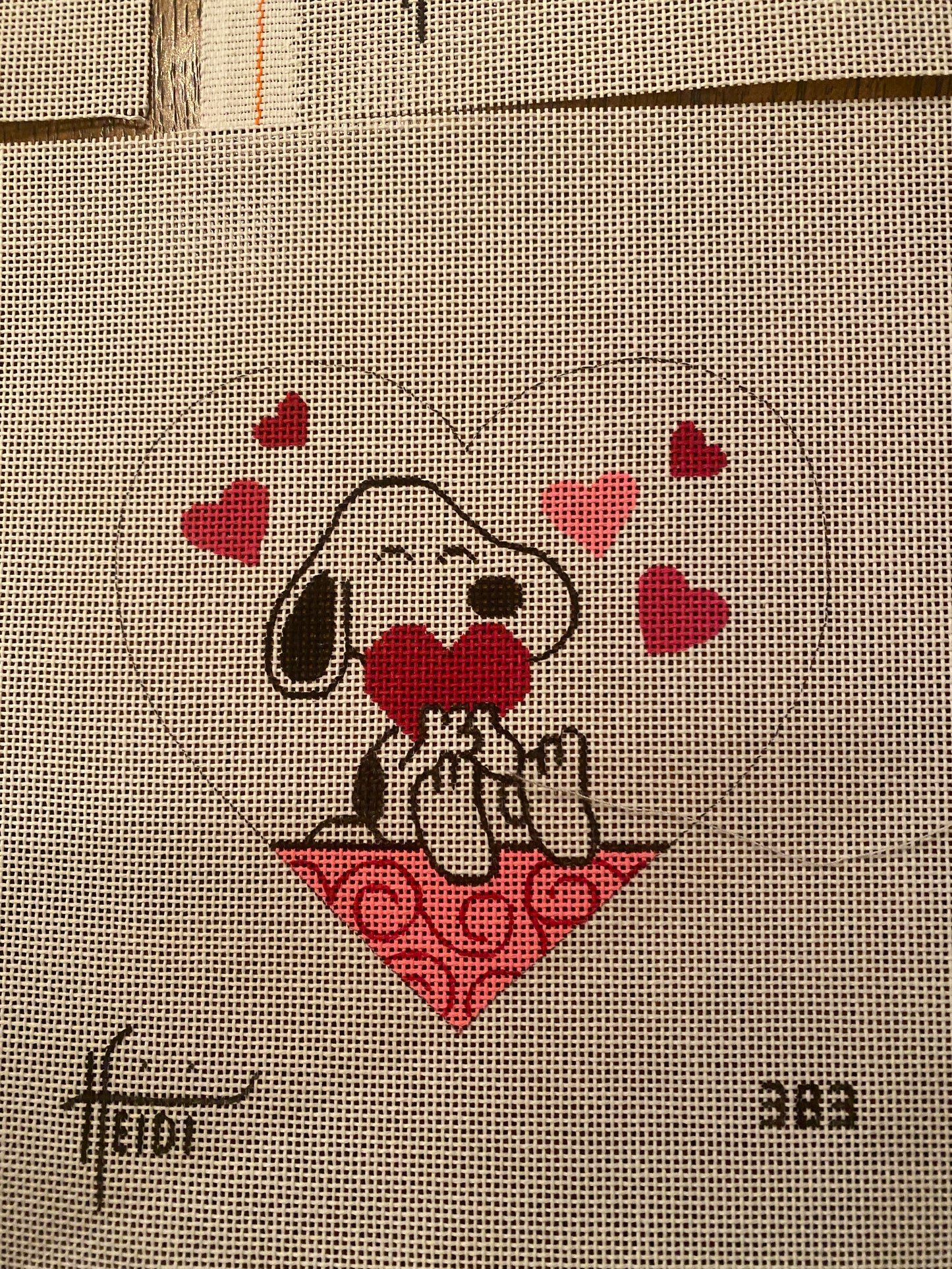 Snoopy with Valentine Hearts