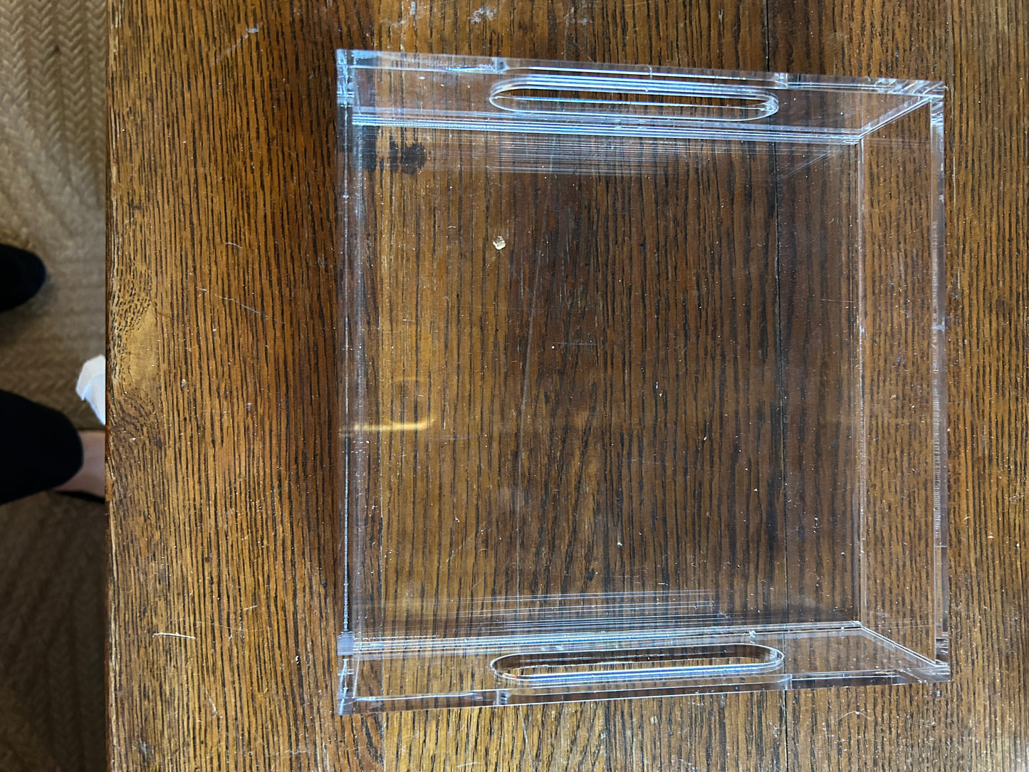 Acrylic Square Tray with Insert Area