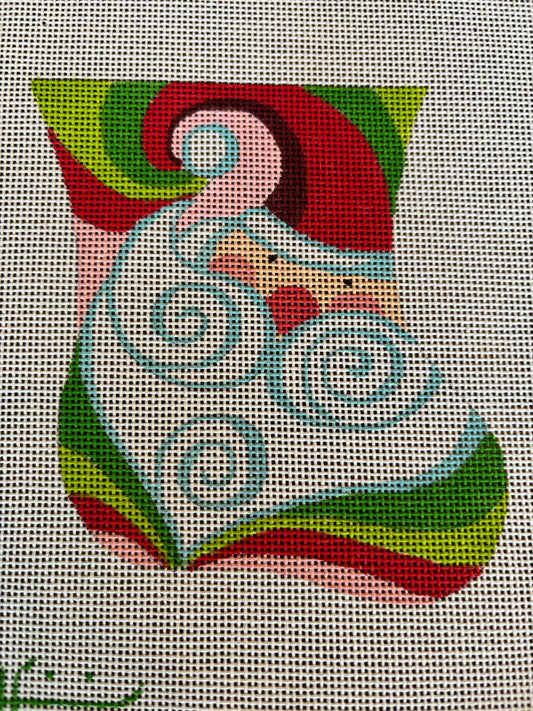 Santa Swirl Stocking