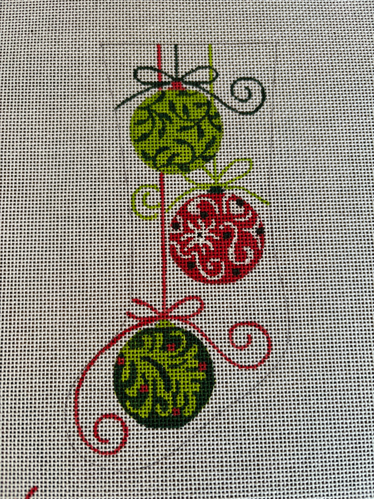 Three Ornament Stocking