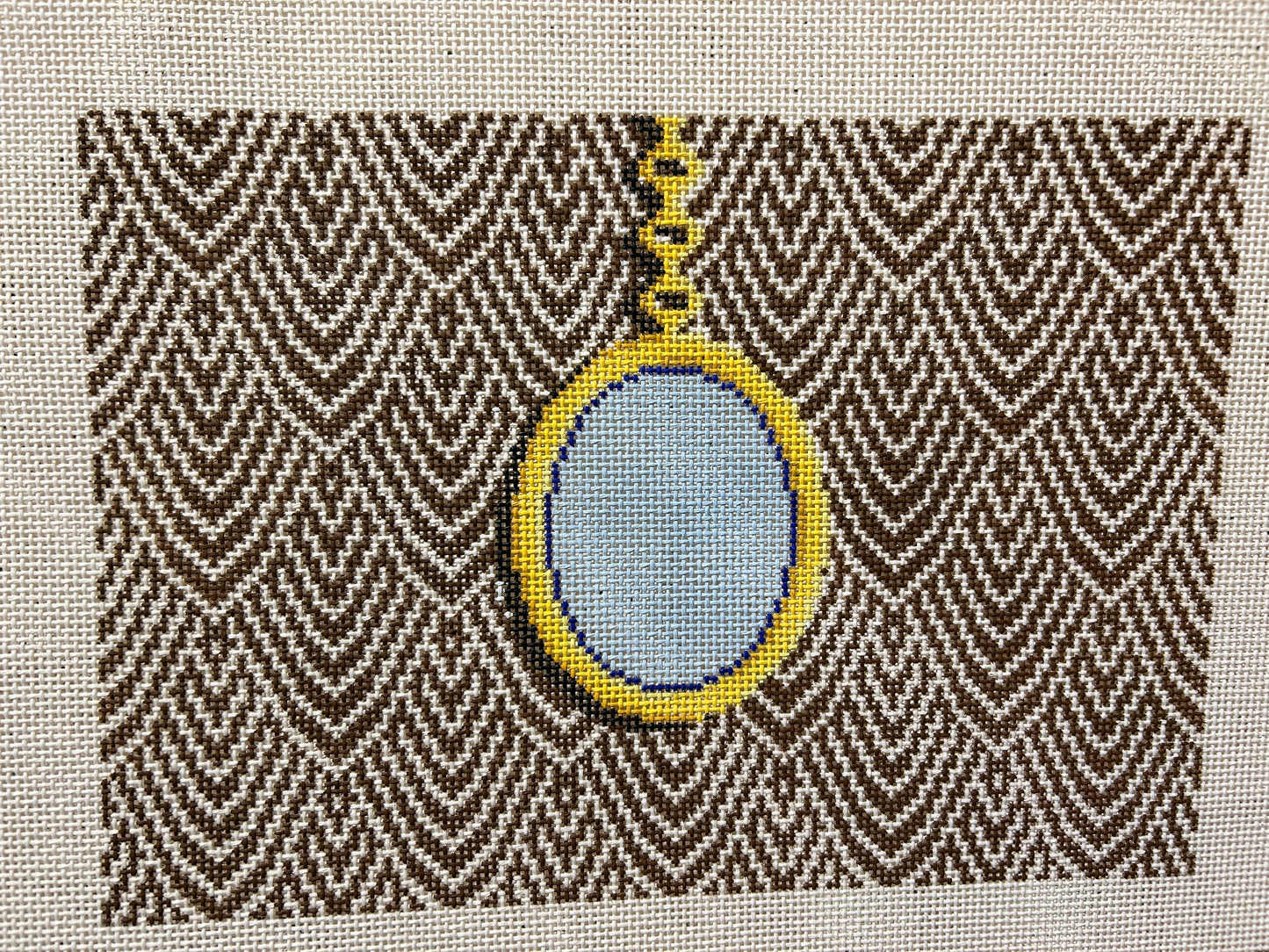 Pendant Clutch Canvas - brown