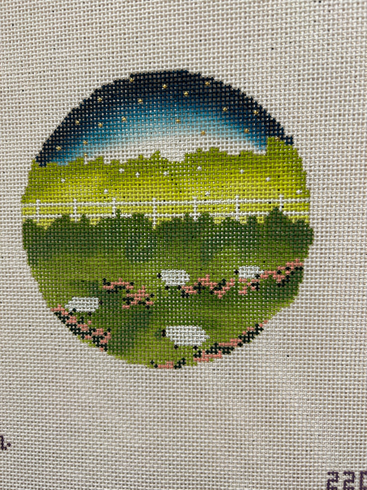 Sheep in Field with Stitch Guide