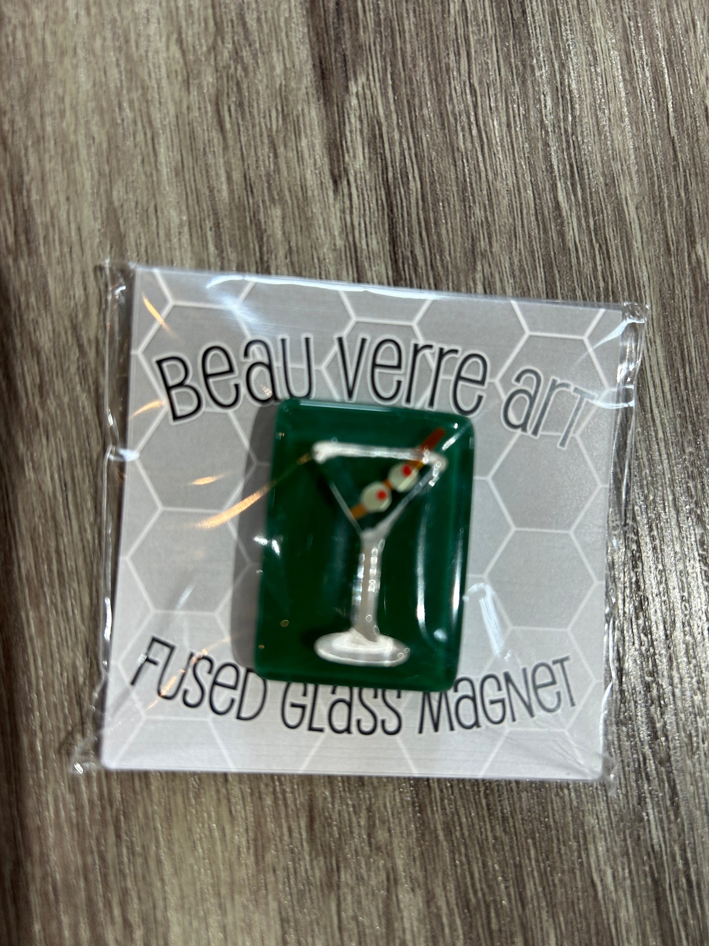 Martini Glass Fused Glass Needleminer