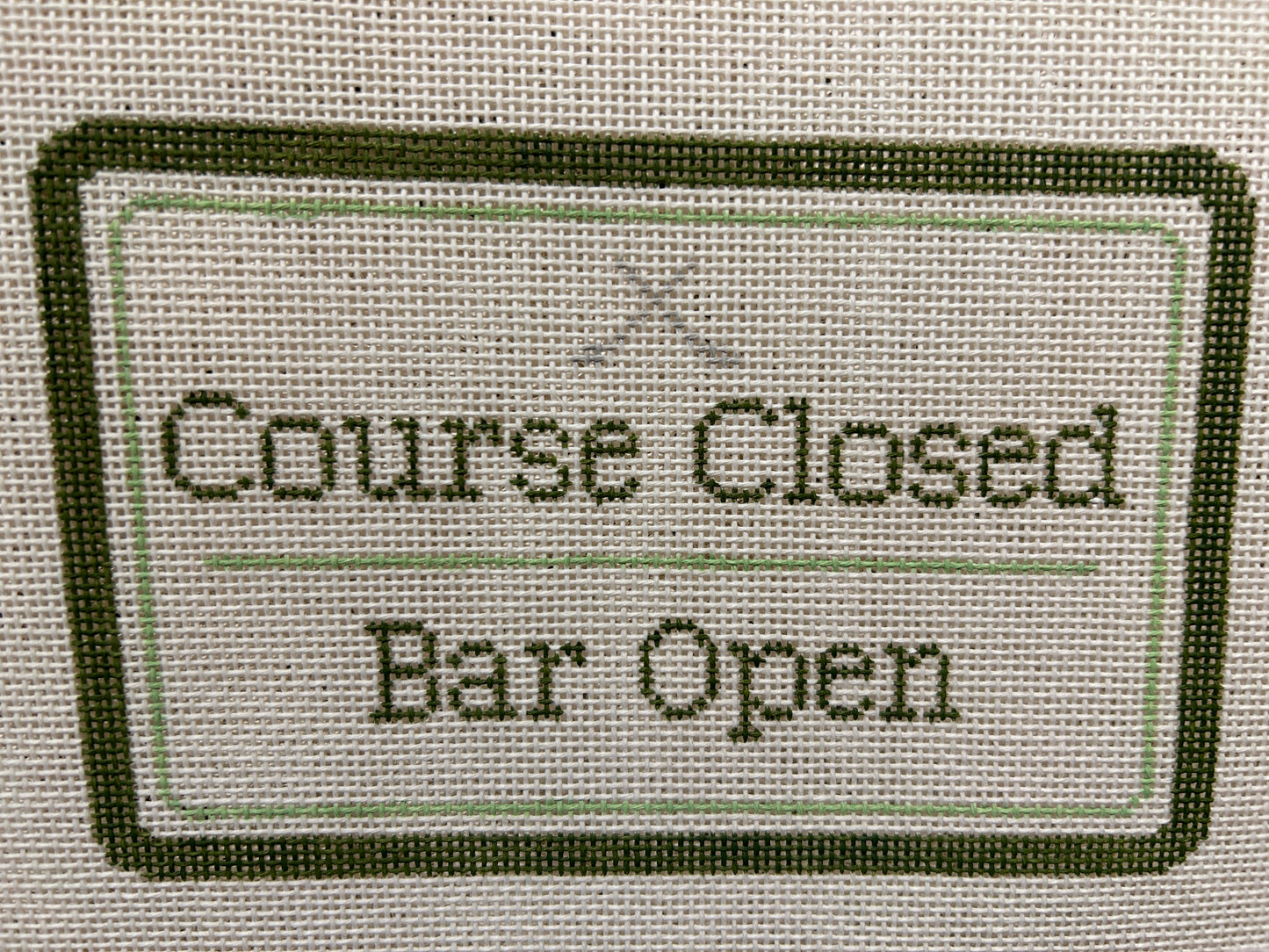 Course Closed Bar Open