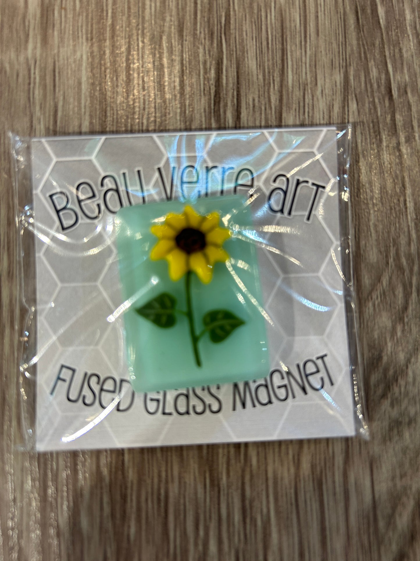 Sunflower Fused Glass Needleminder