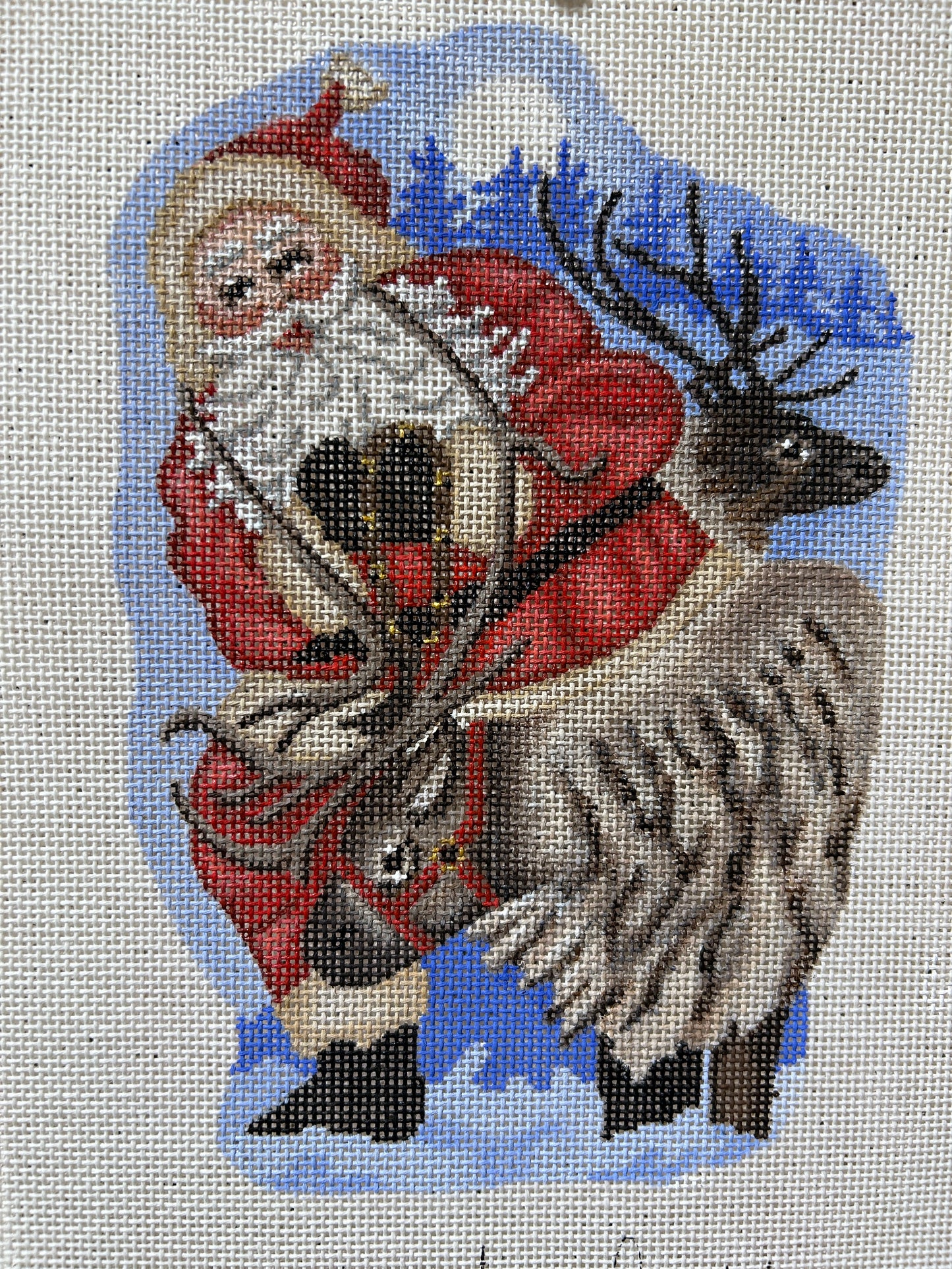 Santa with Reindeer
