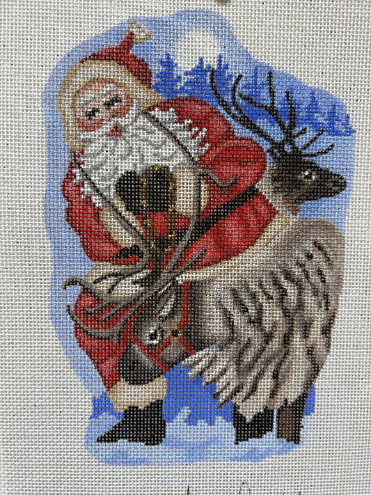 Santa with Reindeer