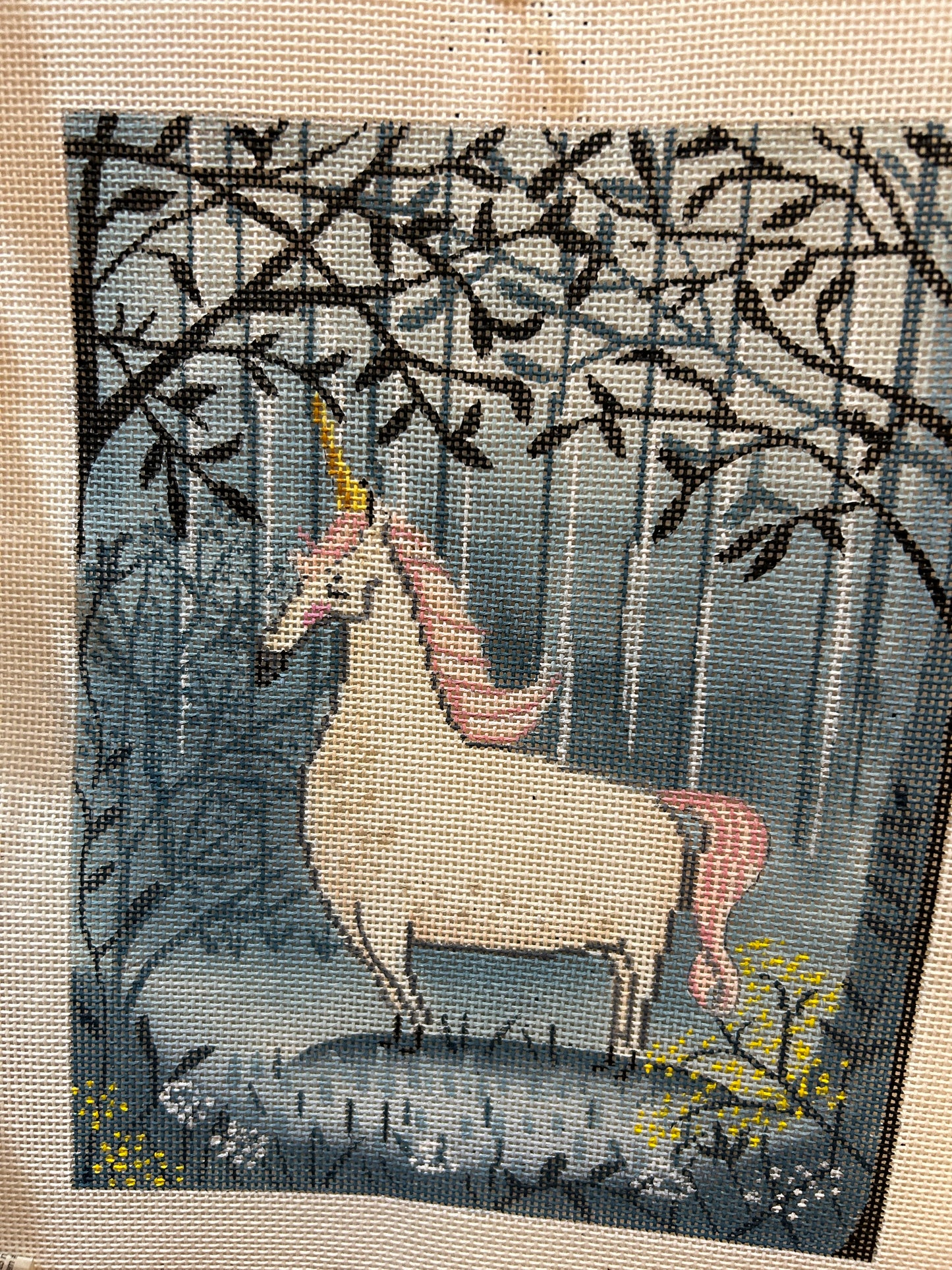 Unicorn in Woods