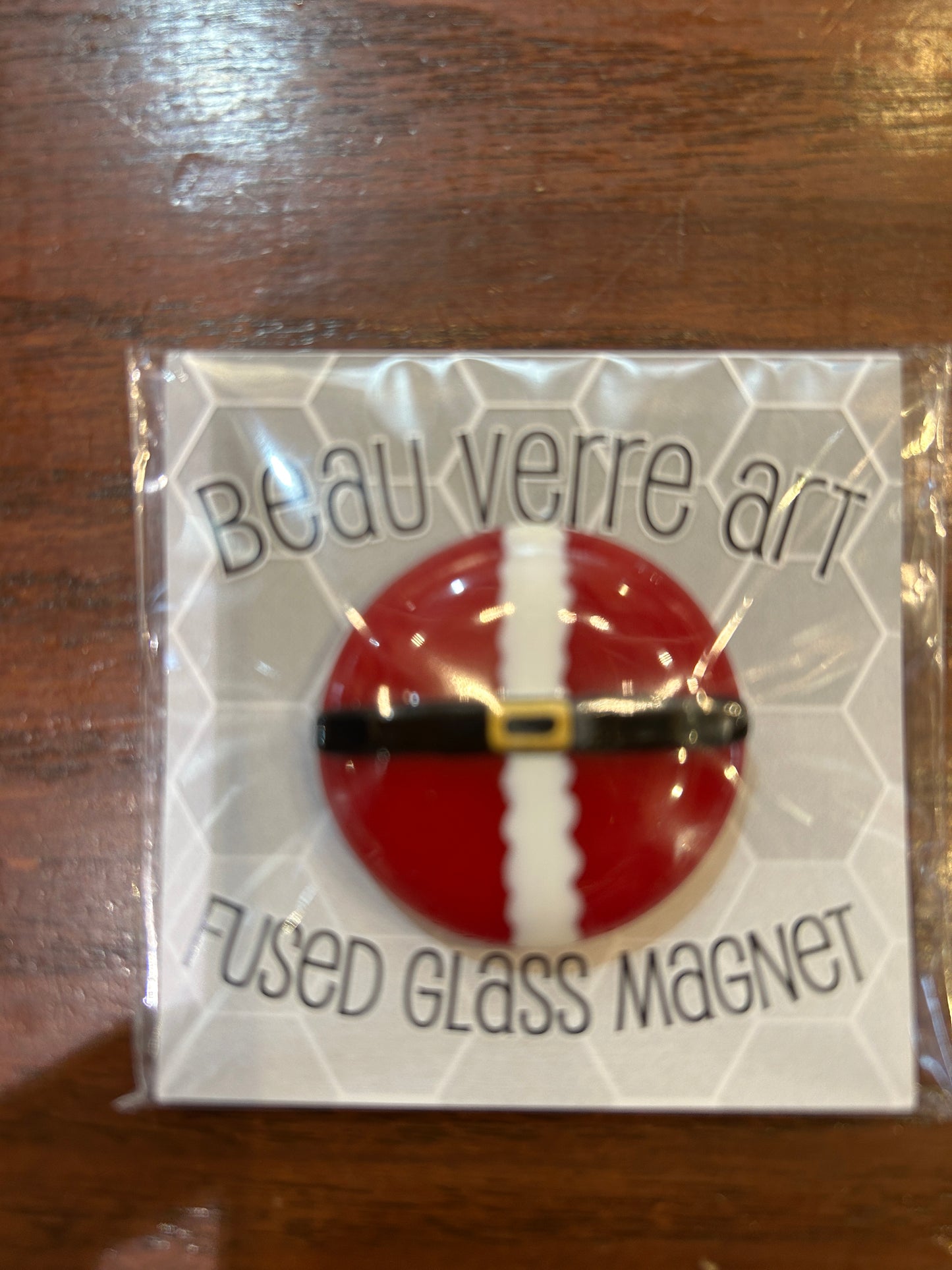 Santa Belly Fused Glass Needleminder