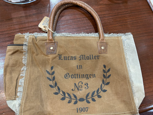 Fringed Upcycle Upcycle Canvas Tote