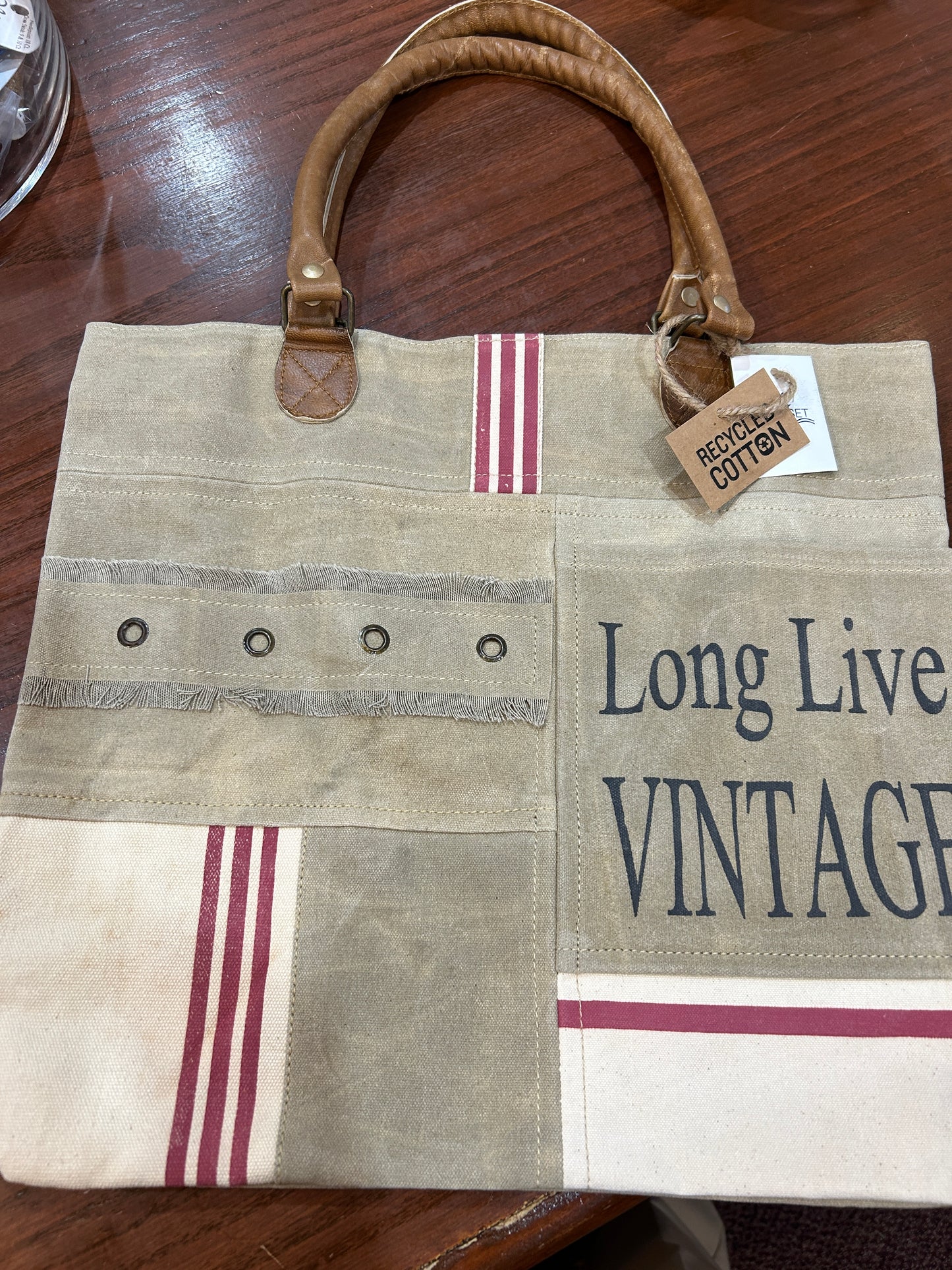 Organic Long Live Vintage Canvas Shopper