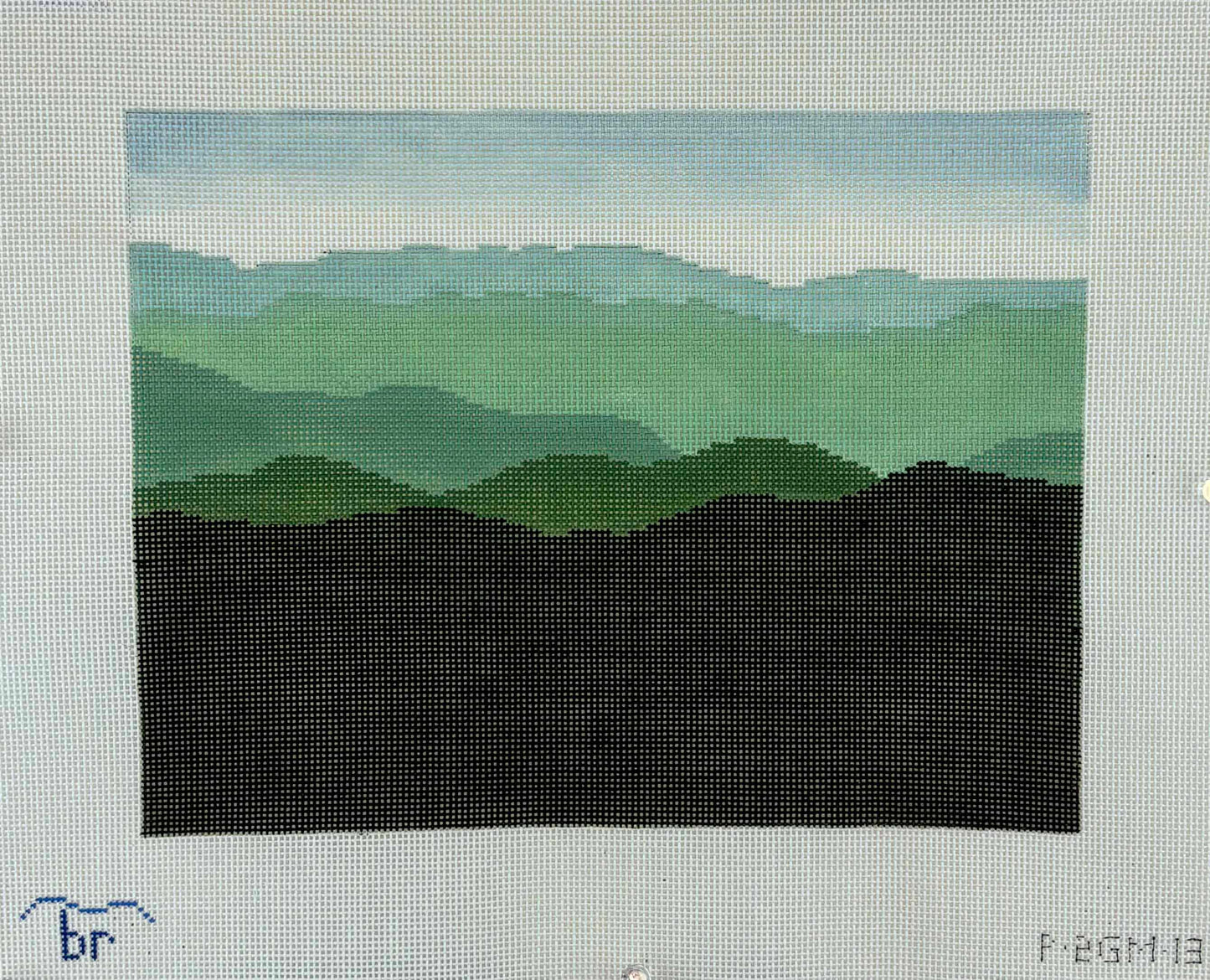 Green Mountains - large (on 13 mesh)