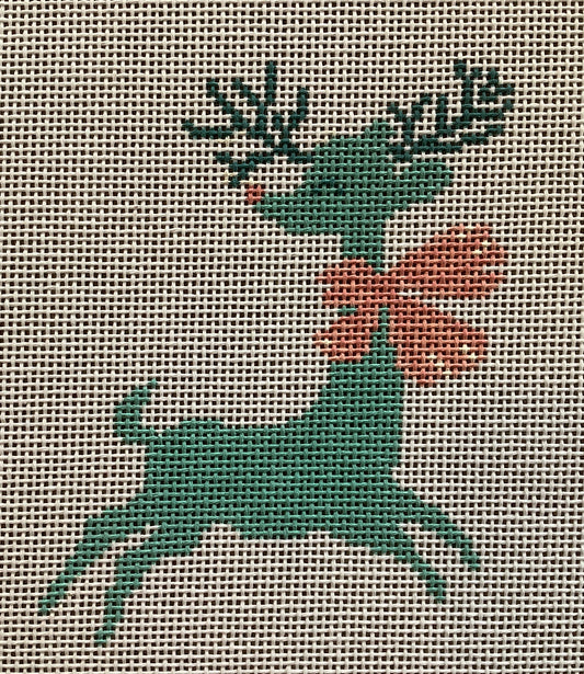 Teal Reindeer with Bow