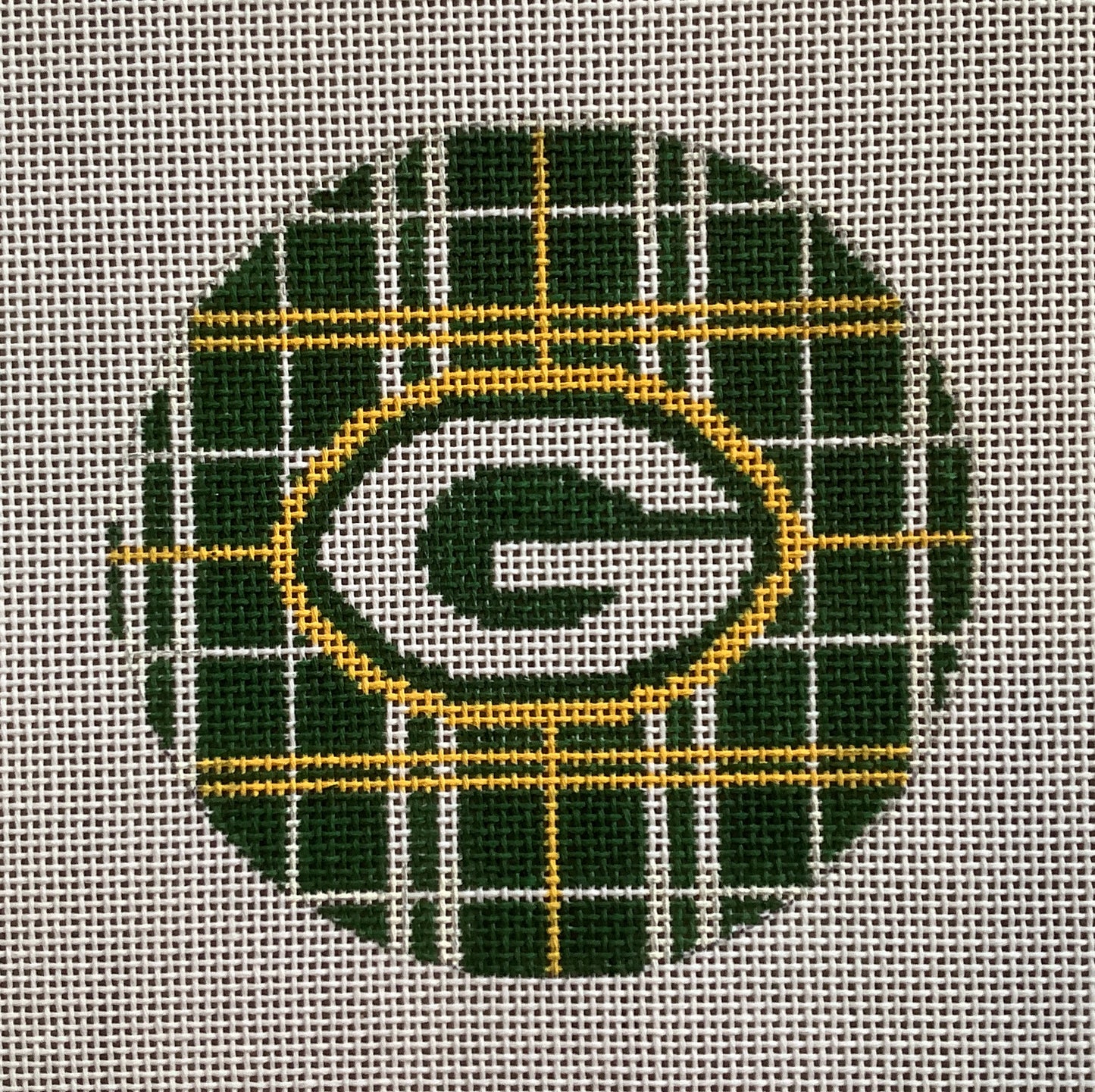 Green Bay Packers Logo on Plaid