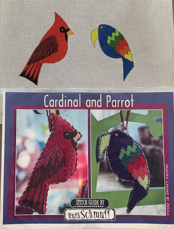 Cardinal and Parrot