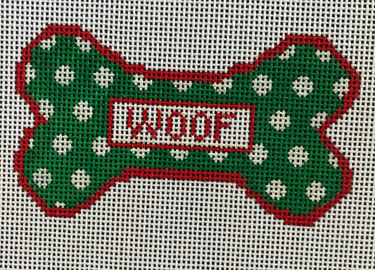 WOOF polka dot dog bone