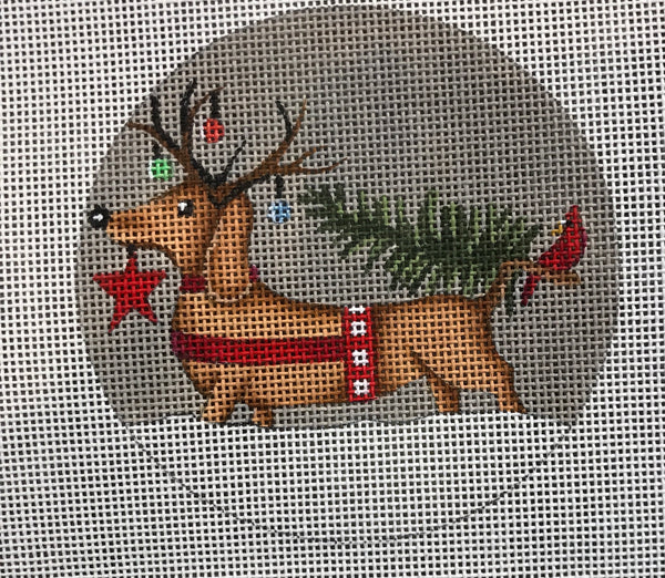Ornament Dachshund Reindeer