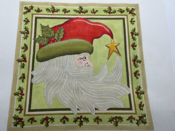 Poinsettia Santa with Star