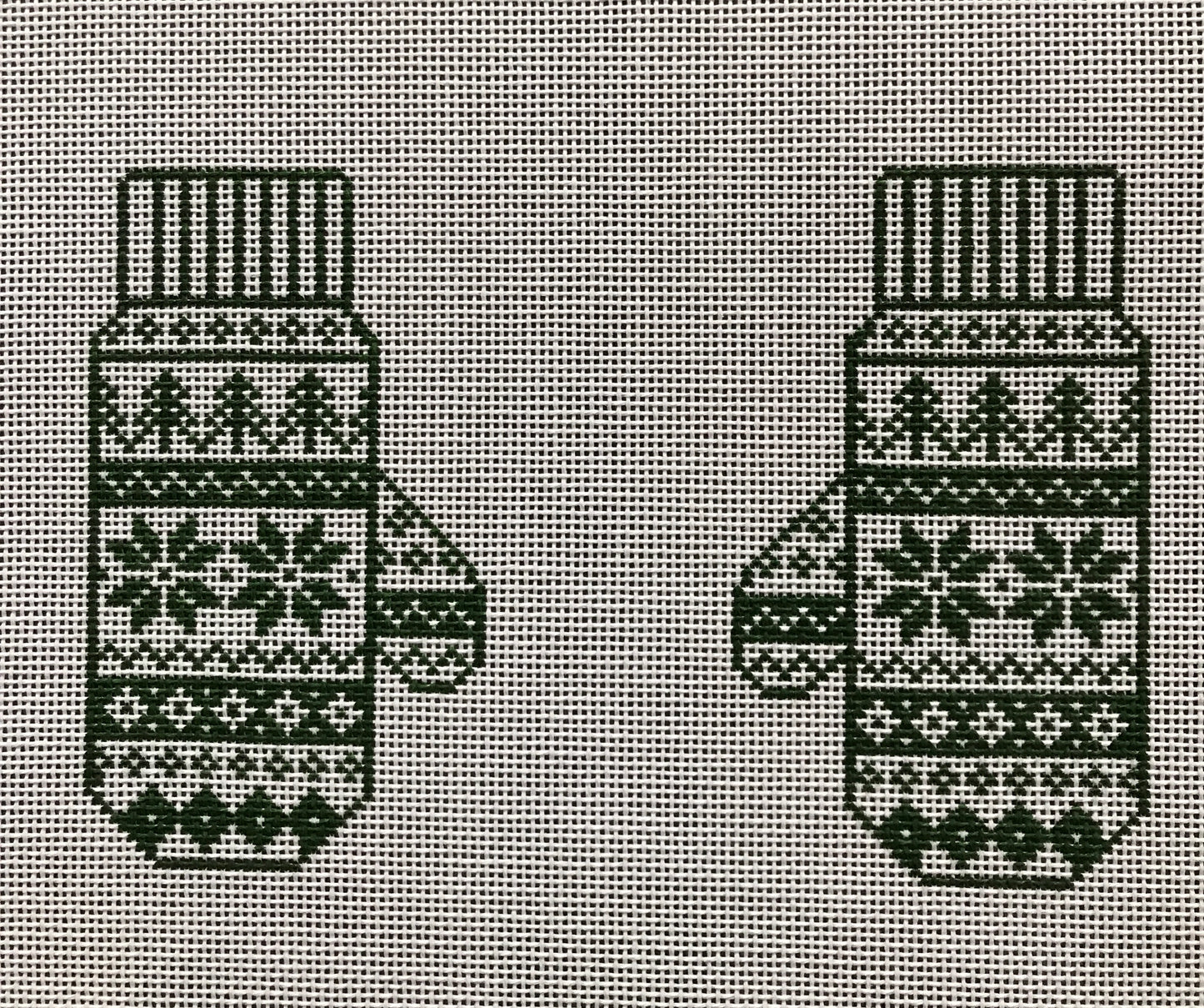 Evergreen Fair Isle Mittens