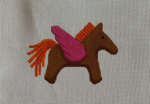 Mini Bag Charm - Hermes Pegasus brown