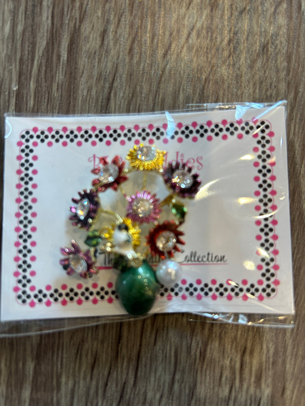 Green Flower Pot Needleminder