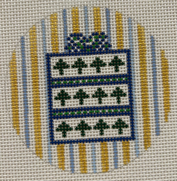 Small Christmas Round-Gift Blue