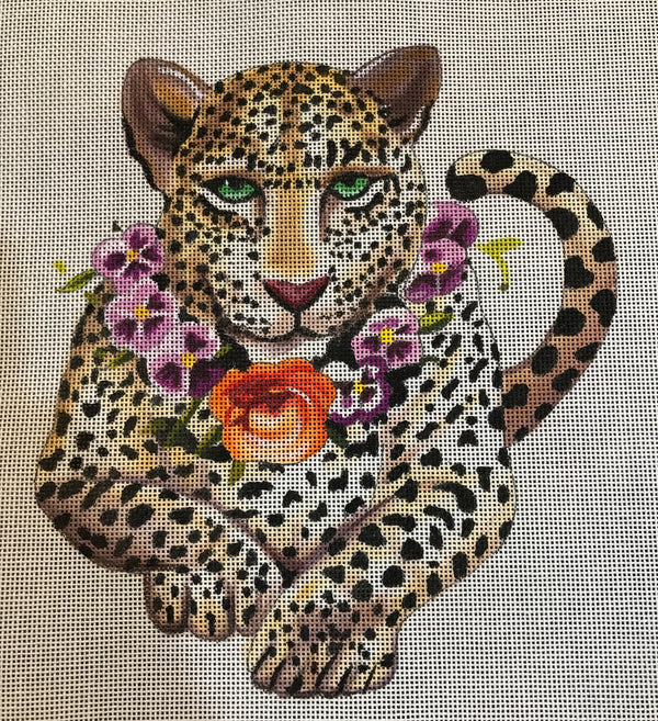 Leopard w/ Orange FLoral Collar