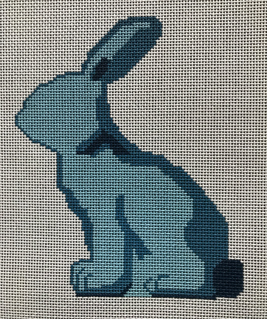 Left Moss Blue Bunny