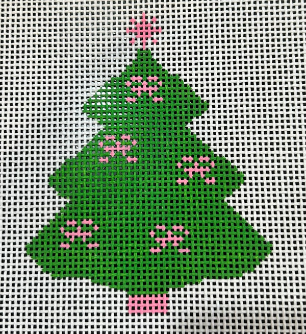 Preppy Tree Green w/pink bows