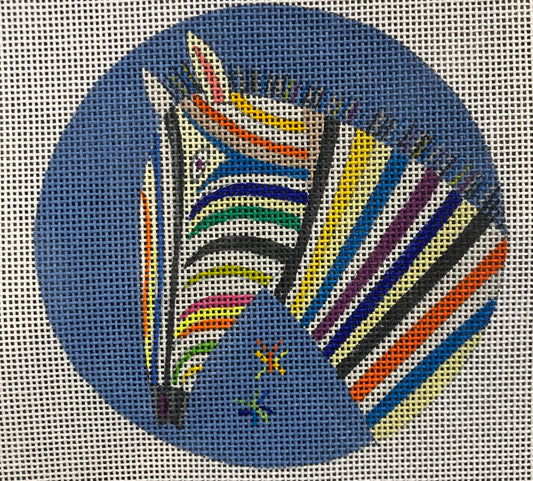 Colorful Zebra ornament
