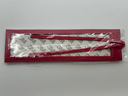 Bookmark - Pink Leather w/ Inset