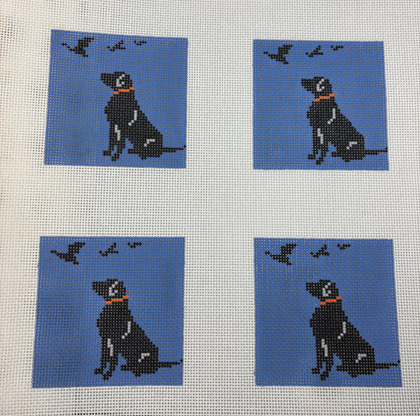 Labrador Retriever Flying Ducks Hunting Coasters
