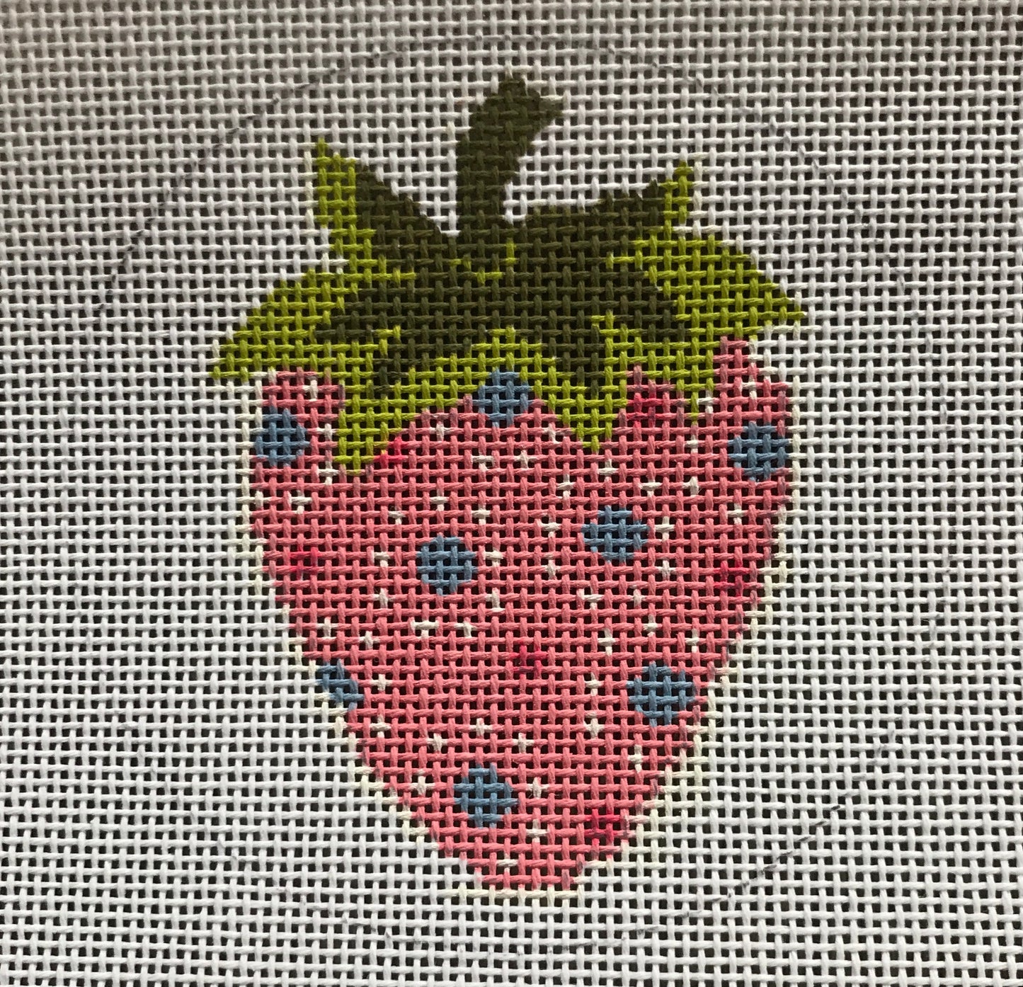 Strawberry with Blue Dots