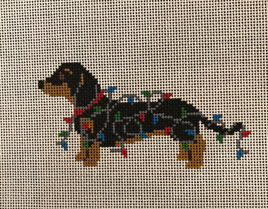 Dachshund- Christmas Lights