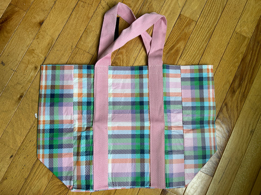 Plaid Shopping Tote