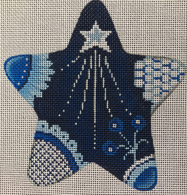 Blue Shooting Star Heart
