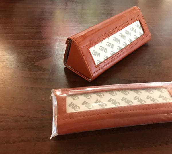 Leather Triangle Eyeglass Case
