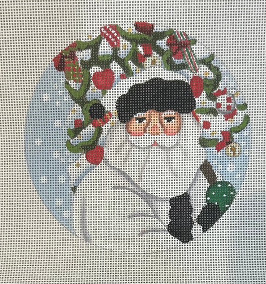White Santa w/Tree
