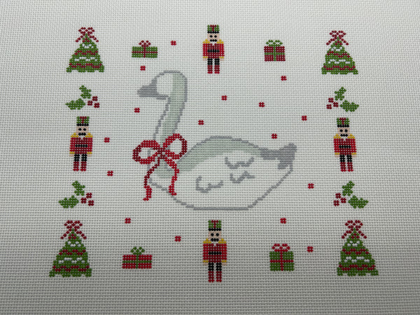 Swan Christmas Pillow