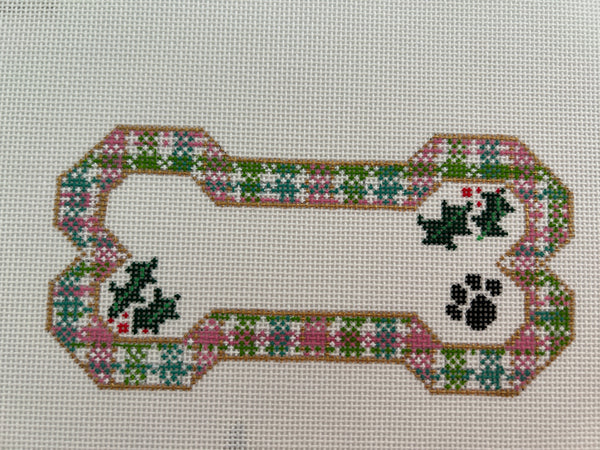 Preppy Plaid Dog Bone