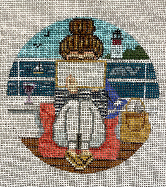 Sailing Stitching Girl