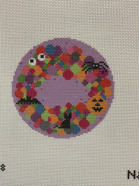Colorful Spooky Wreath
