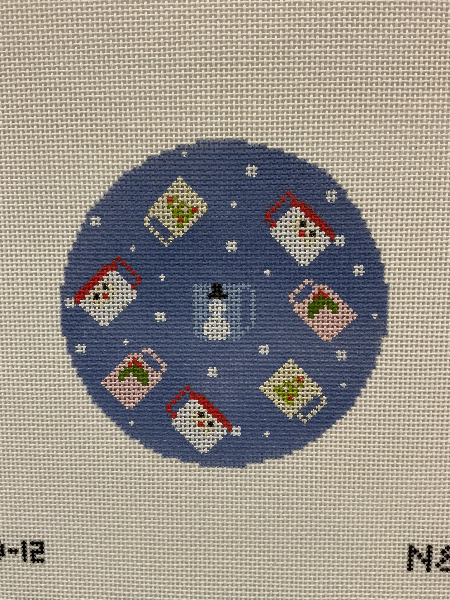 Colorful Christmas Mugs Round Ornament