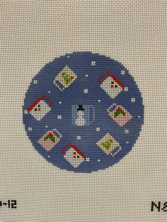 Colorful Christmas Mugs Round Ornament