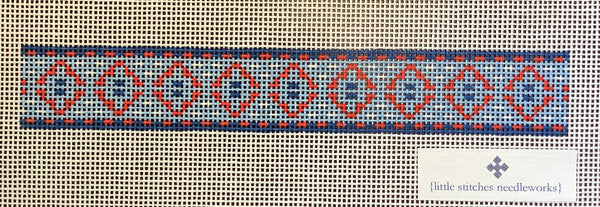 Fair Isle Key Fob Blue