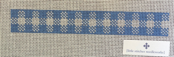 Woven Gingham Key Fob Delft