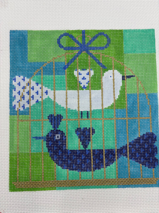 Lovebirds Pair - Blue