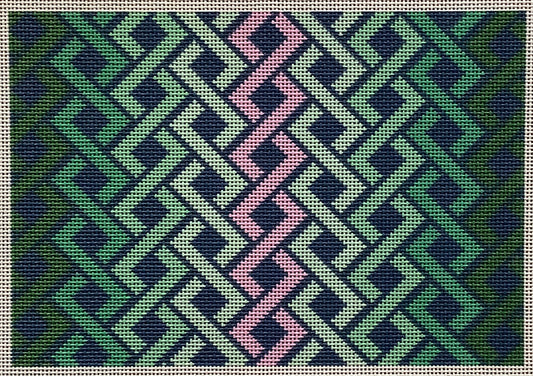 Hicks Braid Clutch-grn/blu